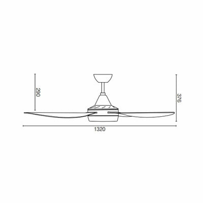 Brilliant Lighting Ceiling Fans 52" Vector-II AC Ceiling Fan Lights-For-You