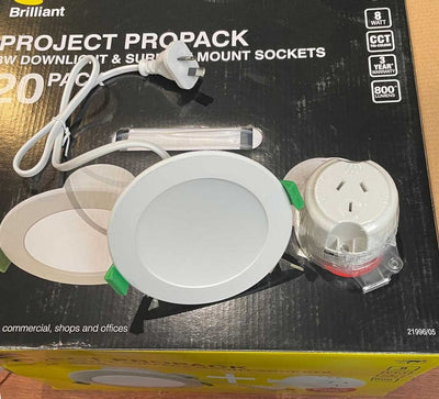 Brilliant Lighting LED Downlights LED Downlight 8w White CCT Lights-For-You 21996/05