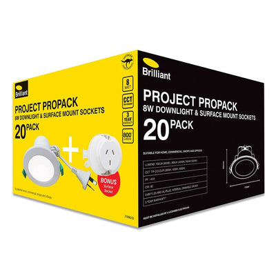Brilliant Lighting LED Downlights LED Downlight 8w White CCT Lights-For-You 21996/05