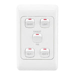 Brilliant Lighting Lighting 240m³/hr Solace 4-in-1 Bathroom Mate in White or Black Lights-For-You