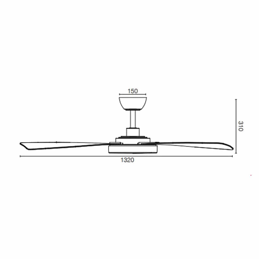 Brilliant Lighting Lighting 52" Mascot DC Ceiling Fan White, Black 22197/XX Brilliant Lighting Lights-For-You