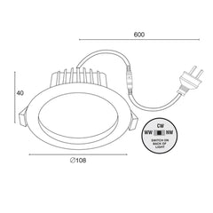 Brilliant Lighting Lighting 82mm Umbra Trio LED Downlight 8w White CCT 21932/05 Brilliant Lighting Lights-For-You 21932/05