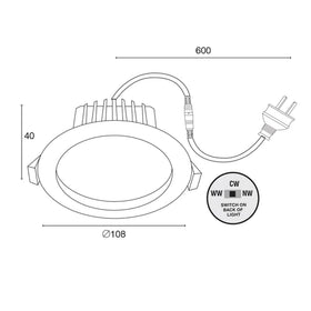 Brilliant Lighting Lighting 82mm Umbra Trio LED Downlight 8w White CCT 21932/05 Brilliant Lighting Lights-For-You 21932/05