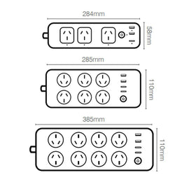 Brilliant Lighting Lighting Cannes Smart WiFi Powerboard with USB-A and USB-C Chargers in White Lights-For-You 21882/05