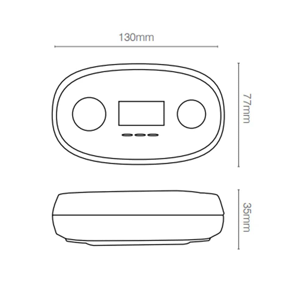 Brilliant Lighting Lighting Carbon Monoxide Alarm with Digital Display White Lights-For-You 21929/05