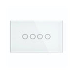 Brilliant Lighting Lighting Elite Glass Wall Switches 1/2/3/4 Gang in White Lights-For-You 20688/05