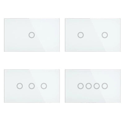 Brilliant Lighting Lighting Elite Glass Wall Switches 1/2/3/4 Gang in White Lights-For-You