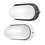 Brilliant Lighting Lighting Essex Oval LED Bunker/Wall Light Exterior Full Face in White or Charcoal Lights-For-You