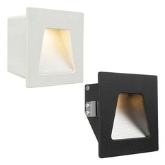 Brilliant Lighting Lighting Evelyn LED indoor Recessed Step Light 3w in White or Black Lights-For-You