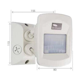 Brilliant Lighting Lighting Flexiscan PIR Security Sensor (Series 2) in Beige or Black Lights-For-You 18562/09