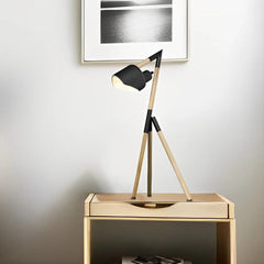 Brilliant Lighting Lighting Kyoto Table Lamp in Natural Timber with Black Metal Lights-For-You 18991/06