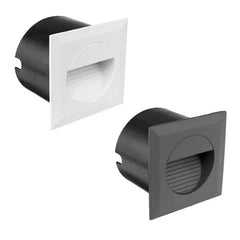 Brilliant Lighting Lighting Lachlan LED Square Step Light 1w in White/Charcoal Lights-For-You