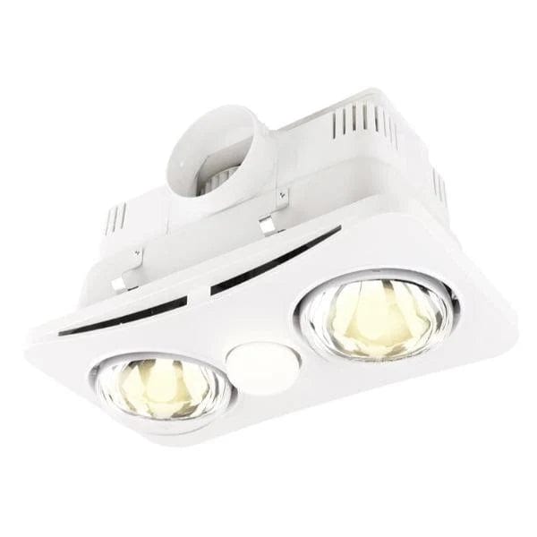 Brilliant Lighting Lighting Newton 2+1 Light - 3 in 1 Bathroom Heater Light in White Lights-For-You 20351/05