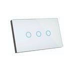 Brilliant Lighting Lighting Smart Wi-Fi Elite Glass Push Button Wall Light Switch 3 Gang in White Lights-For-You 20685/05