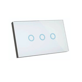 Brilliant Lighting Lighting Smart Wi-Fi Elite Glass Push Button Wall Light Switch 3 Gang in White Lights-For-You 20685/05