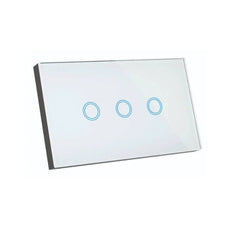 Brilliant Lighting Lighting Smart Wi-Fi Elite Glass Push Button Wall Light Switch 3 Gang in White Lights-For-You 20685/05