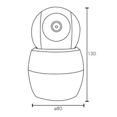 Brilliant Lighting Lighting Swift Smart WiFi Pan and Tilt Camera in White Lights-For-You 20801/05