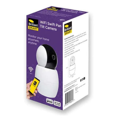 Brilliant Lighting Lighting Swift Smart WiFi Pan and Tilt Camera in White Lights-For-You 20801/05