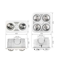 Brilliant Lighting Lighting VELOCITY-II 2+1 Bathroom Mate 9w 4200k in White Lights-For-You 20353/05