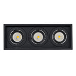 280mm x 100mm LED Downlight 3x13w Black, White CCT CRI 90+ HCP-81X51213 Havit Commercial
