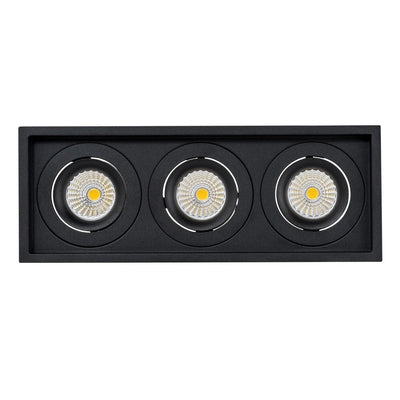 280mm x 100mm LED Downlight 3x13w Black, White CCT CRI 90+ HCP-81X51213 Havit Commercial