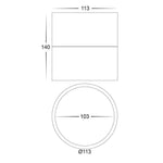 Surface Mounted LED Downlight 12w Black, White CCT HCP-89X1214 Havit Commercial