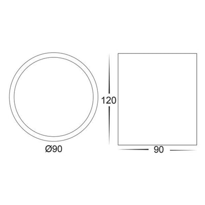 Surface Mounted LED Downlight 12w Black, White CCT HCP-8021204, HCP-8031204 Havit Commercial