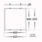 Acc. - Recessed Kit to Suit Square 40w LED Panel Havit Commercial - HCP-17340-S-REC