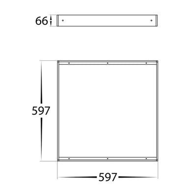 Acc. - Surface Mount Kit to Suit Square 40w LED Panel Havit Commercial - HCP-17341-S-SM