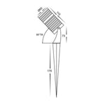 LED Garden Spike Light Tri-Colour 7w in 316 Stainless Steel Havit Commercial - HCP-241070