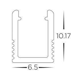 7mm x 11mm Aluminium Channel to suit 4x10mm Haviflex LED Strip Havit Commercial - HCP-3660410-AC