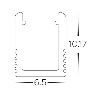 7mm x 11mm Aluminium Channel to suit 4x10mm Haviflex LED Strip Havit Commercial - HCP-3660410-AC