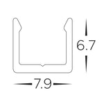 8mm x 7mm Aluminium Channel to suit 6x6mm Haviflex LED Strip Havit Commercial - HCP-3660606-AC