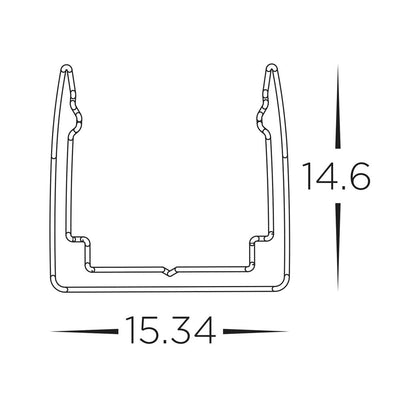 16mm x 15mm Plastic Channel to suit 13mmx12mm Haviflex LED Strip Havit Commercial - HCP-3661312-PC