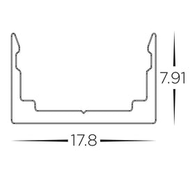 18mm x 8mm Plastic Channel to suit 16mmx15mm Haviflex LED Strip Havit Commercial - HCP-3661615-PC