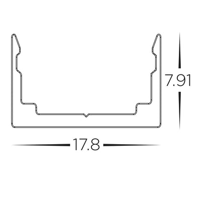 18mm x 8mm Plastic Channel to suit 16mmx15mm Haviflex LED Strip Havit Commercial - HCP-3661615-PC