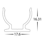18mm x 17mm Plastic Channel to suit 360° Haviflex LED Strip Havit Commercial -  HCP-3661818-PC