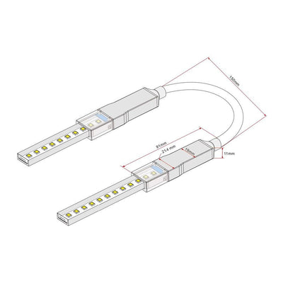 Acc. - Joiner with Cable to Suit 240v IP65 LED Strip Havit Commercial - HCP-3865-JC