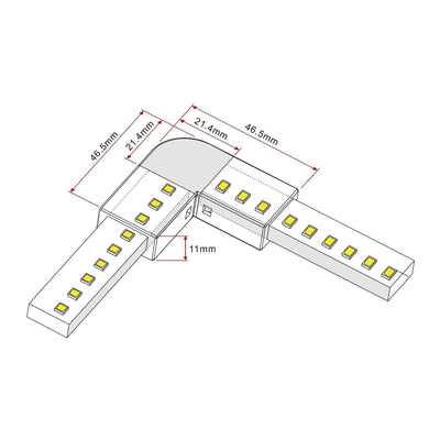 Acc. - L Joiner to Suit 240v IP65 LED Strip Havit Commercial - HCP-3865-LJ