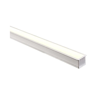 Deep Recessed Square Aluminium Profile Small/Medium/Large IP20 in Silver Havit Commercial