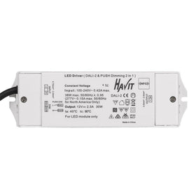 24v DALI + Push Dim Dimmable LED Driver in 30w/60w/100w/150w/200w Havit Commercial - HCP-522X31
