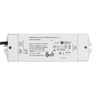 24v DALI + Push Dim Dimmable LED Driver in 30w/60w/100w/150w/200w Havit Commercial - HCP-522X31