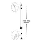 Acc. - Aluminium Rod to suit Linear Modules 500-1000mm or 1000-2000mm in Black Havit Commercial - HCP-602100-ROD