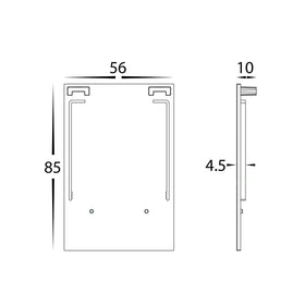 Acc. - End Caps to suit Linear Modules Aluminium Profile in Black Havit Commercial - HCP-602100-EC
