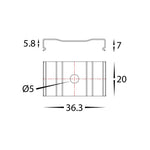 Acc. - Pendant Mounting Clips to suit Linear Modules Aluminium Profile Havit Commercial - HCP-602100-MC