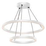 Circa Double LED Pendant Light 65w 800mm+500mm in Black/White Havit Commercial - HCP-65X13X, HCP-65X13X