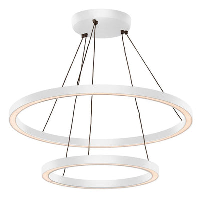 Circa Double LED Pendant Light 65w 800mm+500mm in Black/White Havit Commercial - HCP-65X13X, HCP-65X13X