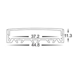 Shallow Aluminium Profile 45x11mm in Silver Havit Commercial - HCP-4114511