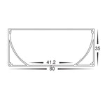 Deep Aluminium Profile 80x35mm in Silver Havit Commercial - HCP-4118035