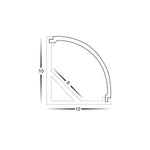 Corner Aluminium Profile Small 10x10mm in Silver Havit Commercial - HCP-4211010 